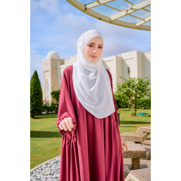 Hayat Collection-Zaina Dress (Maroon)